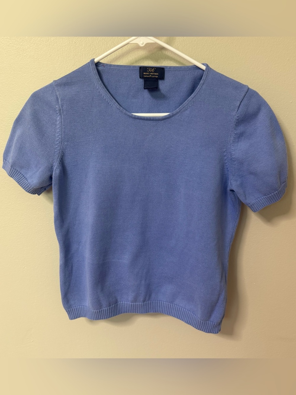 Brooks Brothers 346 Knit Top Womens S Blue Supima Cotton Minimalist Old Money